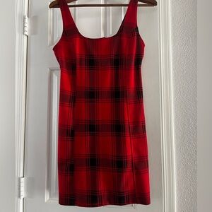 SO plaid dress, sized medium
